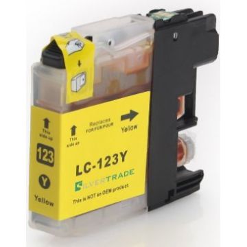 Cartouche jaune compatible Brother LC-121Y LC-123Y