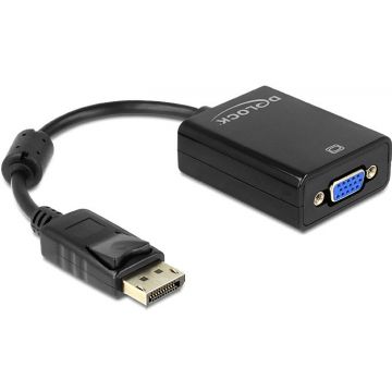 Adaptateur Displayport Mâle vers VGA femelle, noir