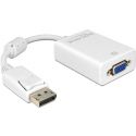 Adaptateur Displayport Mâle vers VGA femelle, blanc