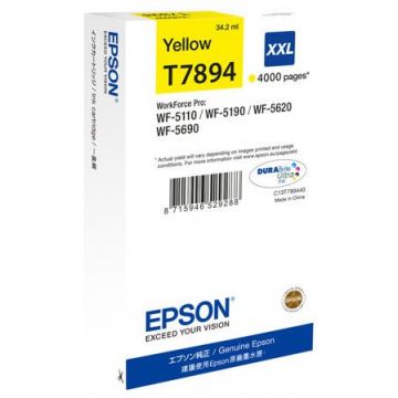 Cartouche cyan Epson T1894, 4000 pages max