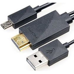 Câble micro USB vers HDMI 1080p MHL, 2m