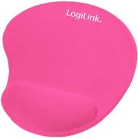 Tapis de souris LogiLink avec repose poignet en gel, rose