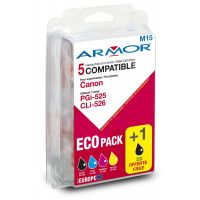 Pack Armor 4+1 compatibles Canon PGi-525 CLi-526