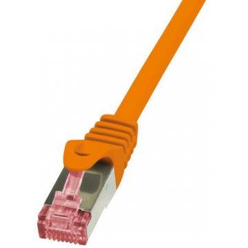 Cable réseau 7.5m ethernet RJ45 Cat 6 Gigabit SFTP, orange