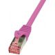 Cable réseau 7.5m ethernet RJ45 Cat 6 Gigabit SFTP, rose