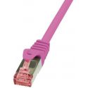 Cable réseau 7.5m ethernet RJ45 Cat 6 Gigabit SFTP, rose