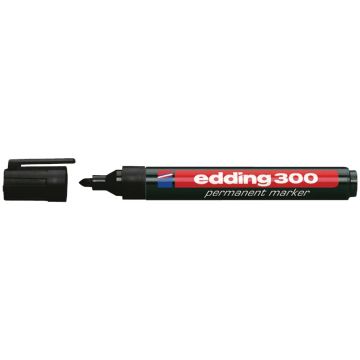 Marqueur noir edding 300, pointe fine, noir