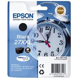 Cartouche Noire Epson 27XXL, 34.1ml, 2200 pages