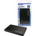 Boitier InnovationPC pour HDD/SSD sur USB 3.0, alu brossé, noir