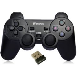 Gamepad Vakoss GP-3925BK, sans fil, PC/PS3, noire