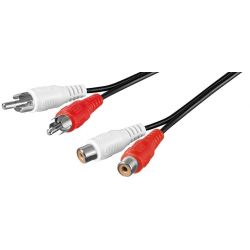 Câble Audio 2 RCA femelle - 2 RCA mâle, 1.5m