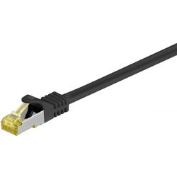 Cable réseau 5m ethernet RJ45 SFTP Cat 7, noir