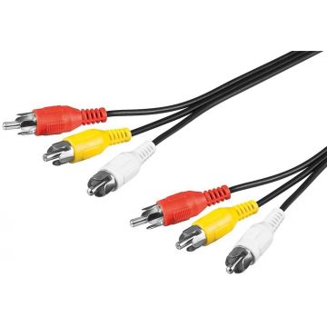 Câble 3 RCA Mâle - 3 RCA Mâle, longueur 2m