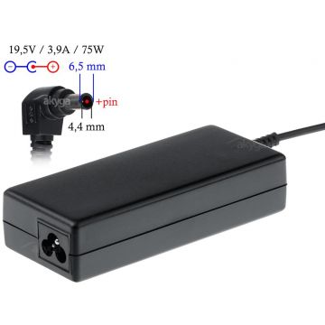 Chargeur pour pc portable Sony, 6.5*4.4mm - 19.5V 3.9A 75W