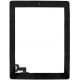 Vitre tactile pour iPad 2, avec bouton home, noire