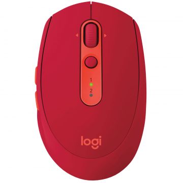 LOGITECH Wireless Mouse M590, bluetooth et 2.4Ghz, rouge