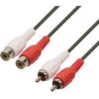 Câble Audio 2 RCA femelle - 2 RCA mâle, 2m