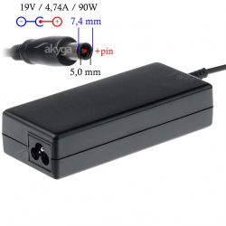 Chargeur pour pc portable HP - Compaq, 7.4*2.5.0 - 19V 4.74A 90W