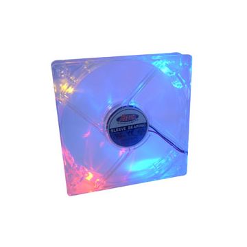 Ventilateur Heden 8cm transparent lumineux, 1500rpm, 12V 0.15A - VEN8CMTRL0