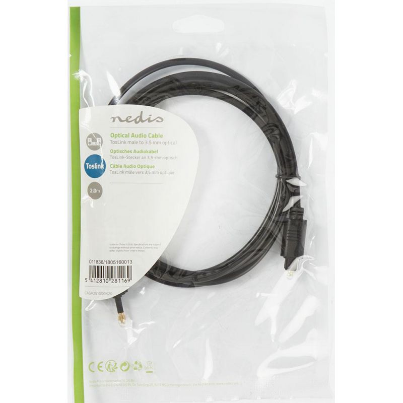 Câble optique REAL CABLE Optique vers jack 1M20