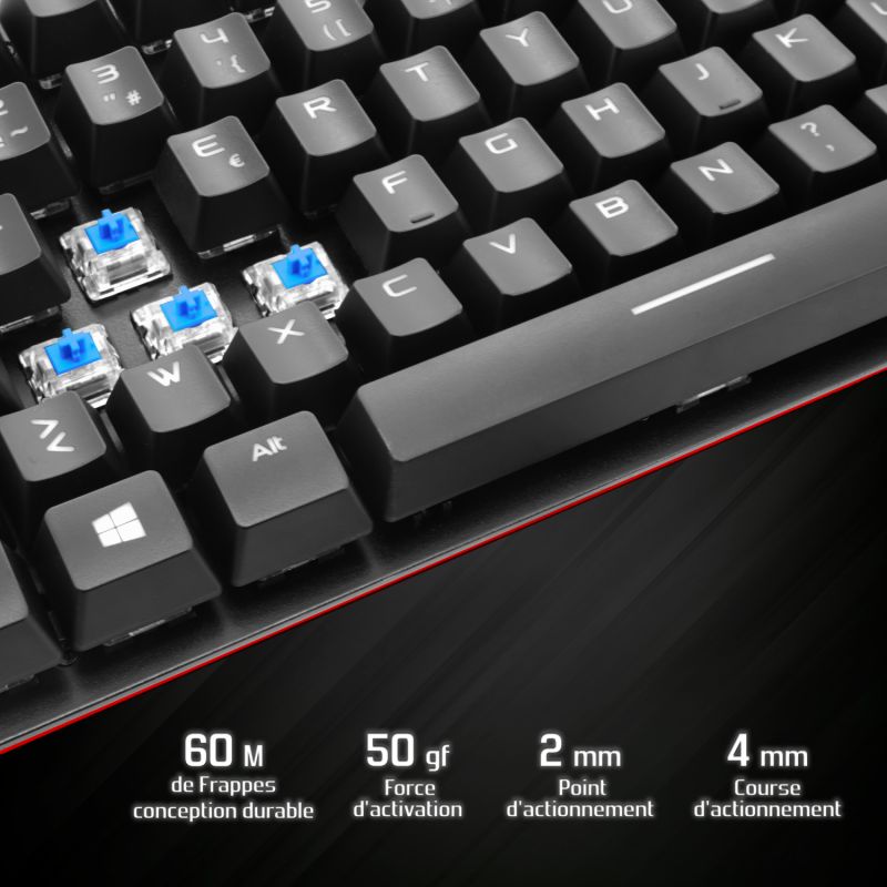 Clavier T'nB SA T'nB Elyte IRON STORM - Clavier - rétro-éclairé -  USB - noir