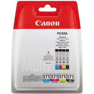 Pack de cartouches Canon CLI-571 (noire et couleur)