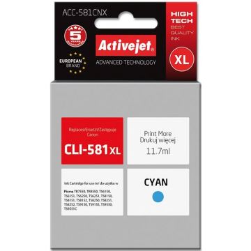 ActiveJet comp. Canon CLI-581C XL, cyan, 11.7ml