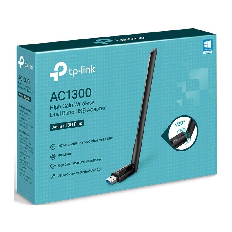 Clé USB WiFi TP-Link archer T3U PLUS AC1300 USB3.0 - CARON Informatique -  Calais