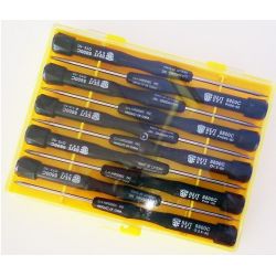 Kit de tournevis de précision boîte de 10 (plat, cruciforme, torx) BST-8800C