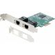 Carte réseau Dexlan Carte PCIe 1x DOUBLE RJ-45 Gigabit + Low Profile