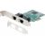 Carte réseau Dexlan Carte PCIe 1x DOUBLE RJ-45 Gigabit + Low Profile