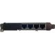 Carte réseau Dexlan pcie 4X Switch 4 ports Gigabit + low profile
