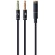 Gembird: adaptateur jack 3.5 4 pins casque micro PC/PS3/PS4 CCA-418M, 20cm