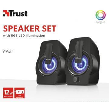 Enceintes Trust Gemi 6 W, RGB