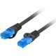 Cable réseau 20m ethernet RJ45 Cat6a Gigabit, noir