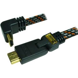 Câble HDMI 1.4 - Heden - 2m - 3D 1080P - 4K - coudé