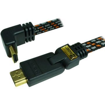 Câble HDMI 1.4 - Heden - 2m - 3D 1080P - 4K - coudé