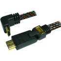 Câble HDMI 1.4 - Heden - 3m - 3D 1080P - 4K - coudé