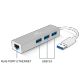 Adaptateur USB 3.0 Réseau Gigabit Ethernet RJ45 + 3 ports USB 3.0 (Réf. : CB-USBRJ45)