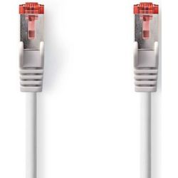 Cable réseau 5m ethernet RJ45 Cat 6 SFTP LSZH Gigabit, gris beige