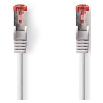 Cable réseau 5m ethernet RJ45 Cat 6 SFTP LSZH Gigabit, gris beige