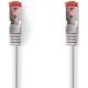 Cable réseau 5m ethernet RJ45 Cat 6 SFTP LSZH Gigabit, gris beige