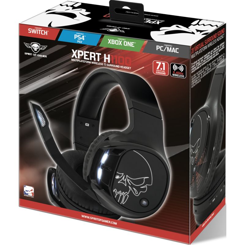 Casque gamer 7.1 sans fil XPERT-XH1100 pour PS4 / PS3 / Xbox one