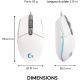 Souris LOGITECH G203 LIGHTSYNC Gaming Mouse, blanche