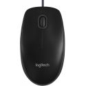Souris Logitech B100, 3 boutons, Noire, USB - 910-003357