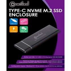 Boitier ConnectLand pour SSD M.2 PCIe NVMe vers USB C