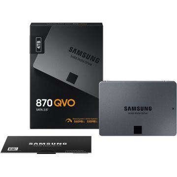 SSD Samsung 870 QVO MZ-77Q4T0BW, 4To SATA3, 560Mo/s