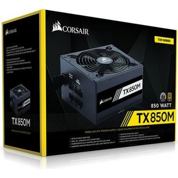 Alimentation PSU Corsair Series TX850M 850W, 80 PLUS Gold