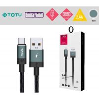 Câble USB vers Micro USB 2,4A vert 1M TOTU