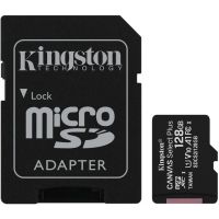 MicroSD 128Go KINGSTON micSDXC Canvas Select Plus 100R A1 C10 Card + ADP